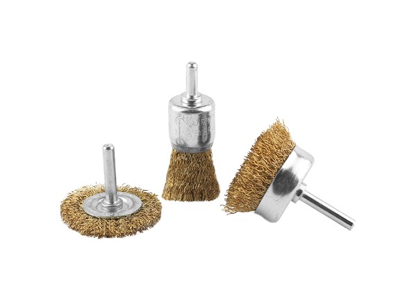 Abracs 3pce Spindle Mounted Wire Steel Brush Set