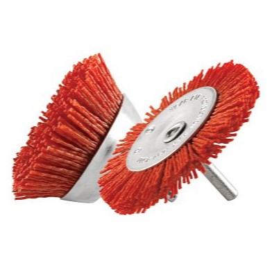 Abracs 25mm Red Nylon Abrasive Filament Spindle Mounted End Brush