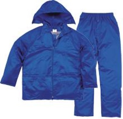 400 Navy Blue Medium PVC Coated Polyester Rain Suit