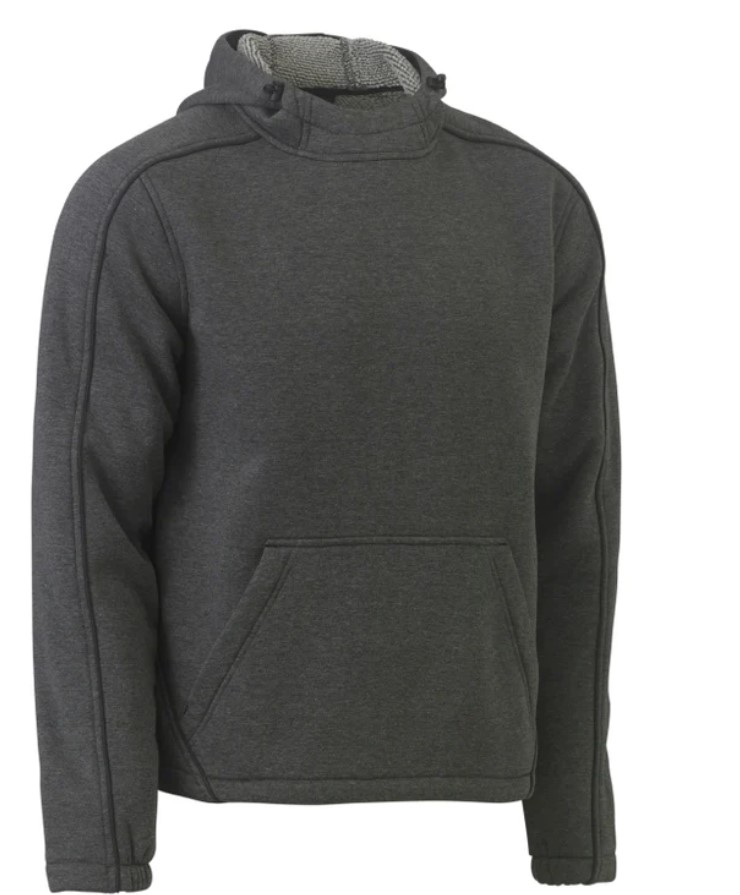 Bisley Medium Marle Grey Flex and Move Fleece Hoodie Jumper